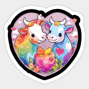 I Love Cow Sticker